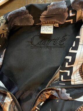 Vintage CARTE women’s 100% silk large jacket